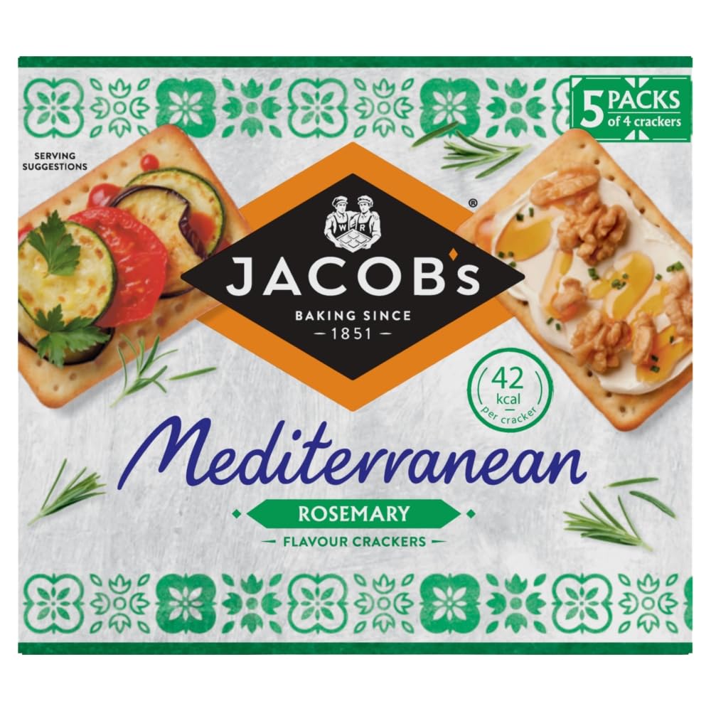 Jacob's Mediterranean Rosemary Crackers Multipack, 190 g
