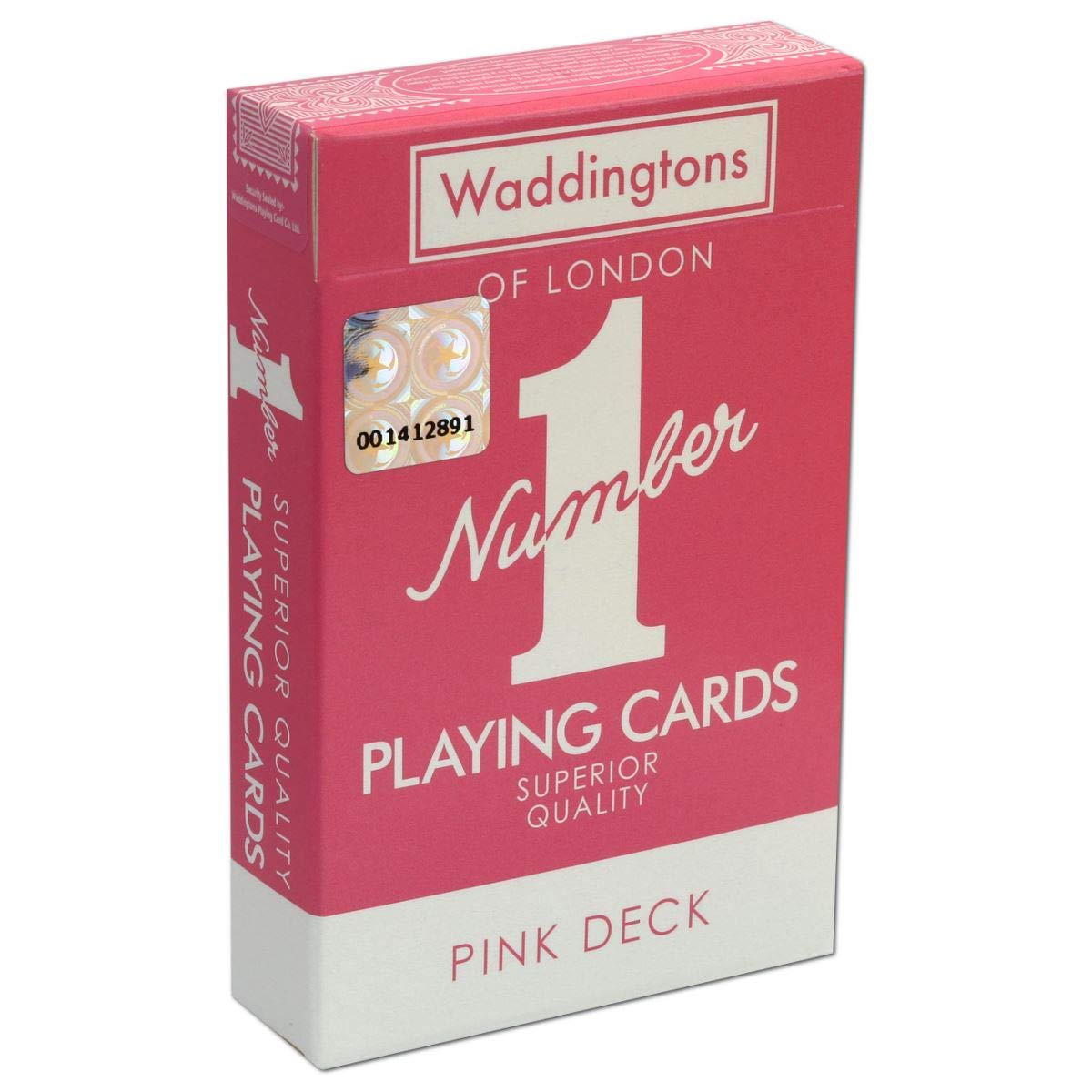 Waddingtons Number 1 Playing Cards Linen Finish Pink Edition