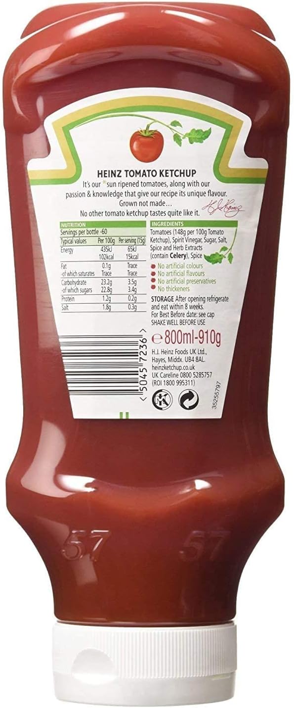 Heinz Tomato Ketchup, 910g Glass Bottle 5