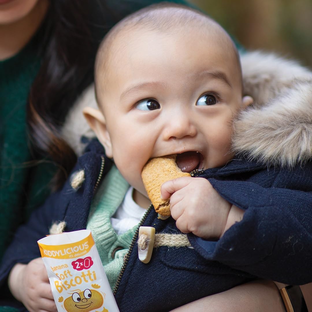 Kiddylicious - Banana Biscotti Baked Snacks for Babies 7m+
