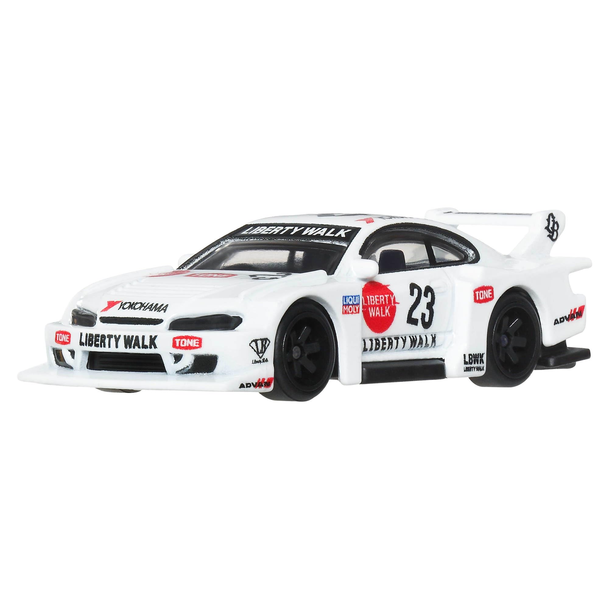 Hot Wheels Premium Car Culture LB-Super Silhouette Nissan Silvia (S15) - 1:64 Scale Die-Cast Car | Metal/Metal Body | Real Riders Tires