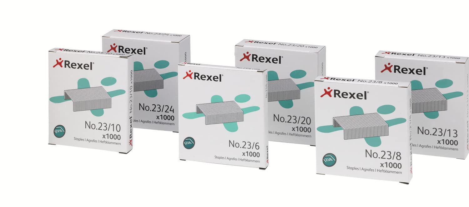 Rexel No.23/6 Heavy Duty Staples - 1000 Pack | Staples up to 20 Sheets | Silver/Black 3