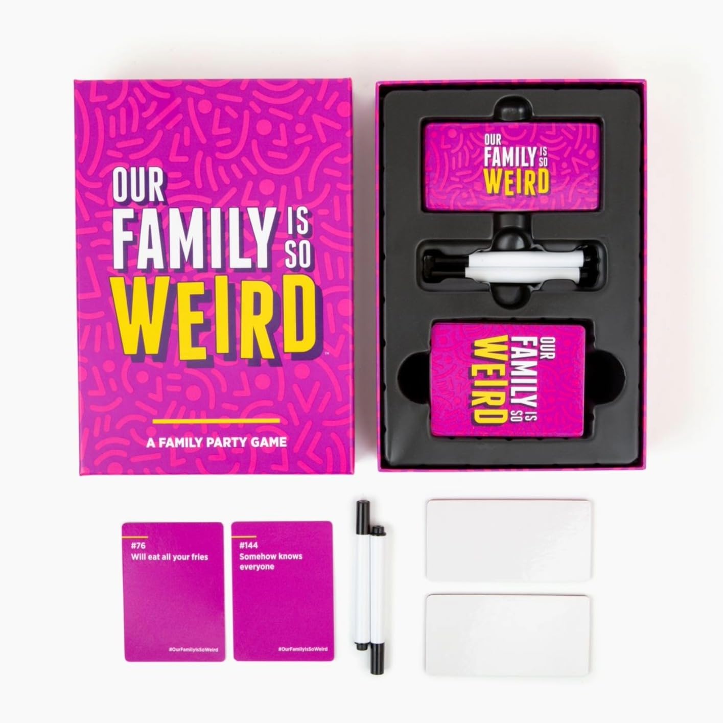 Our Family is So Weird - Family Party Game by DSS Games, 150 Prompt Cards, Dry-Erase Boards & Markers, Ages 14+ 7