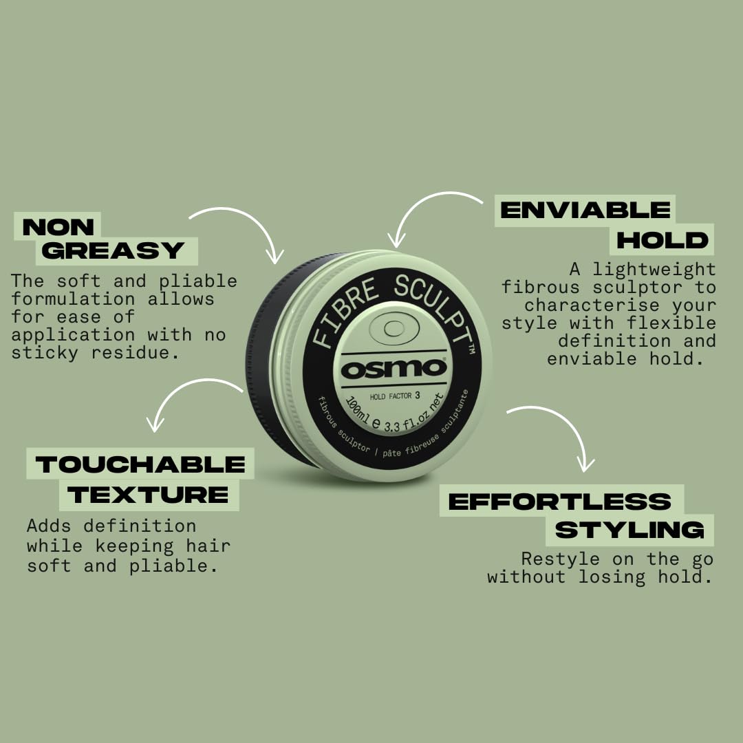 Osmo Fibre Sculpt - Lightweight Barber Sculptor | Non-Greasy & Pliable | 100 ml