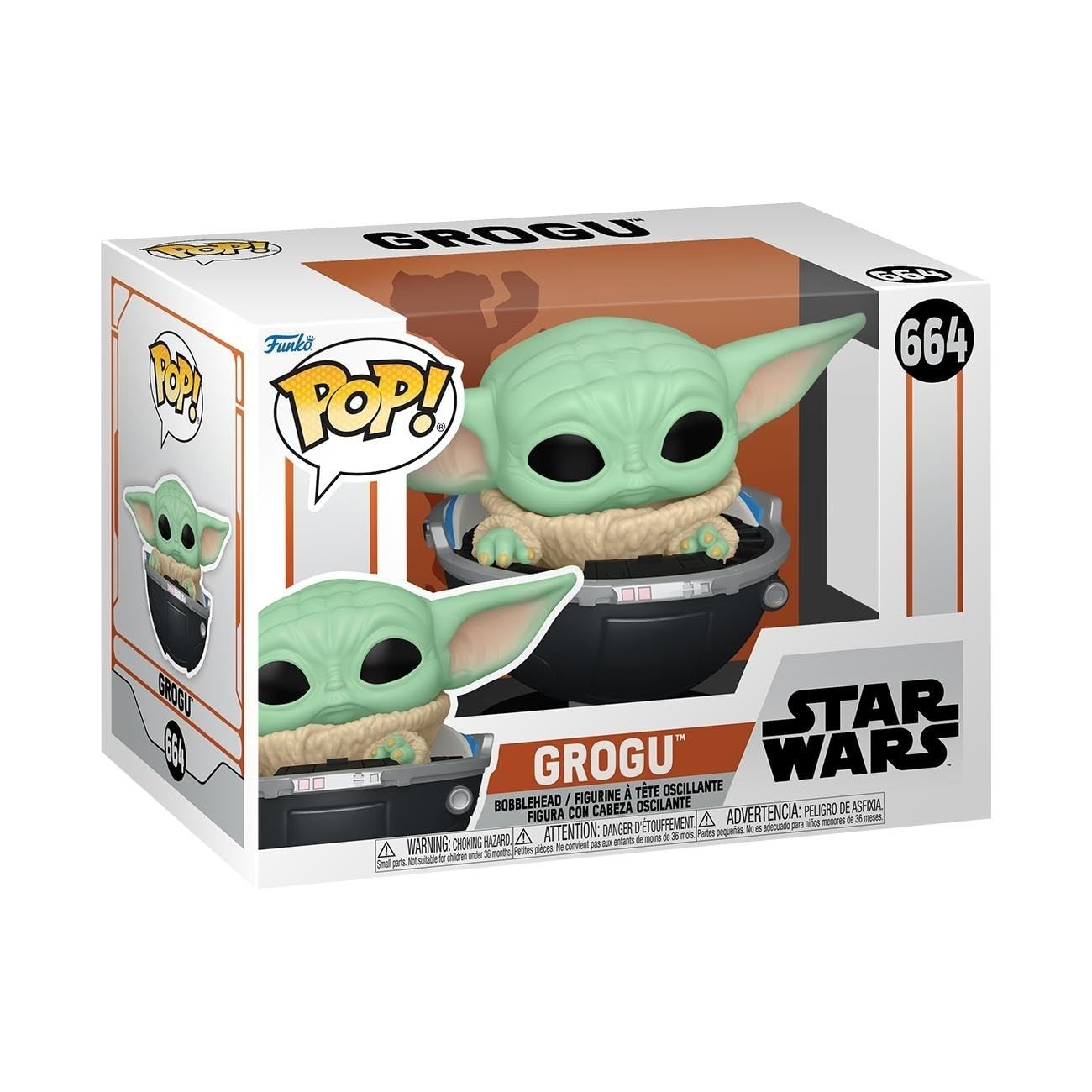 Funko Pop! Vinyl: Star Wars - Grogu (The Child, Baby Yoda) Collectible Figure