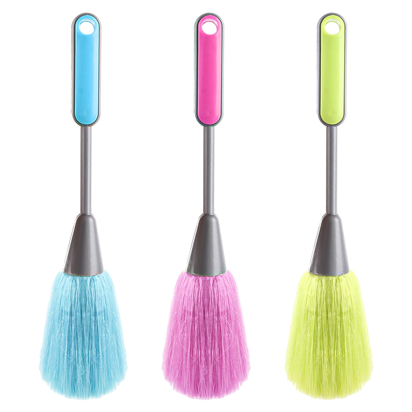 ASelected Fluffy Microfiber Duster - 3 Pack, Anti-Static, Washable | For Delicate Objects & Tight Spaces