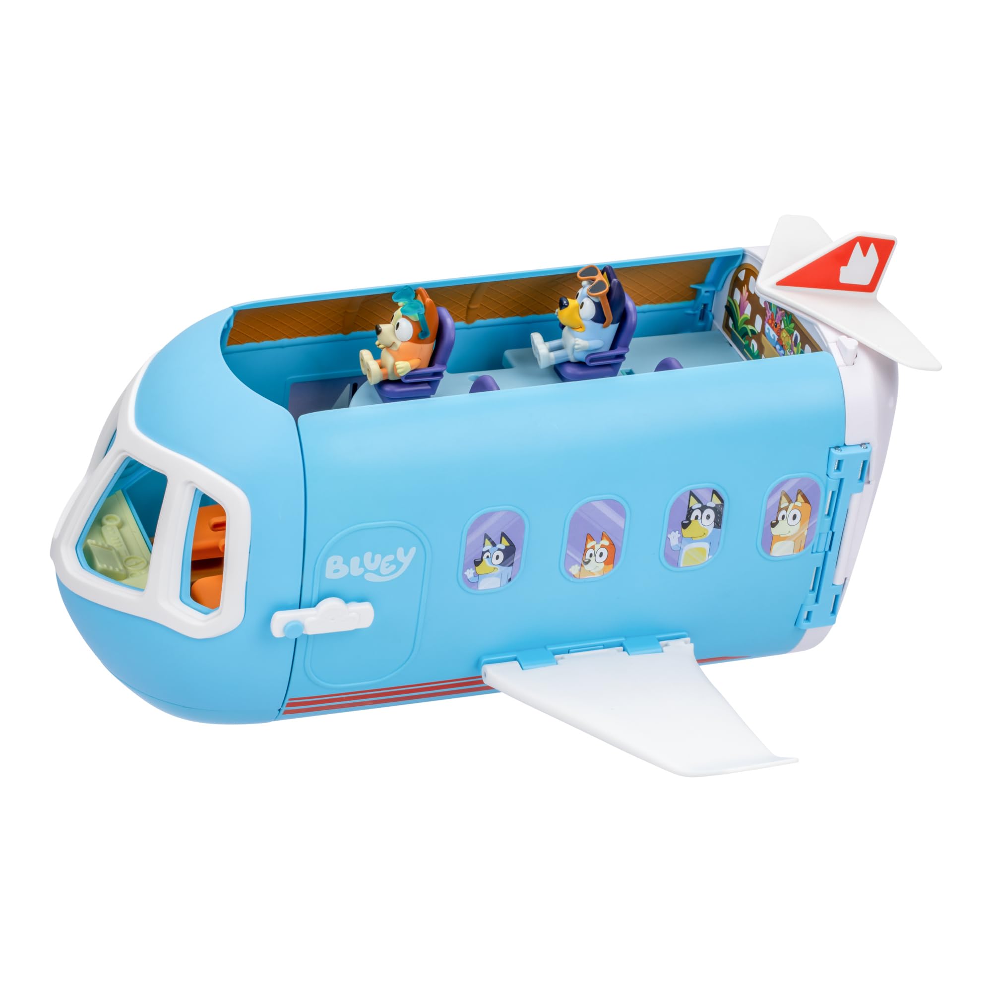 Bluey 3-in-1 Transforming Plane Playset - Transforms to Resort & Boat | 15 Pieces 1
