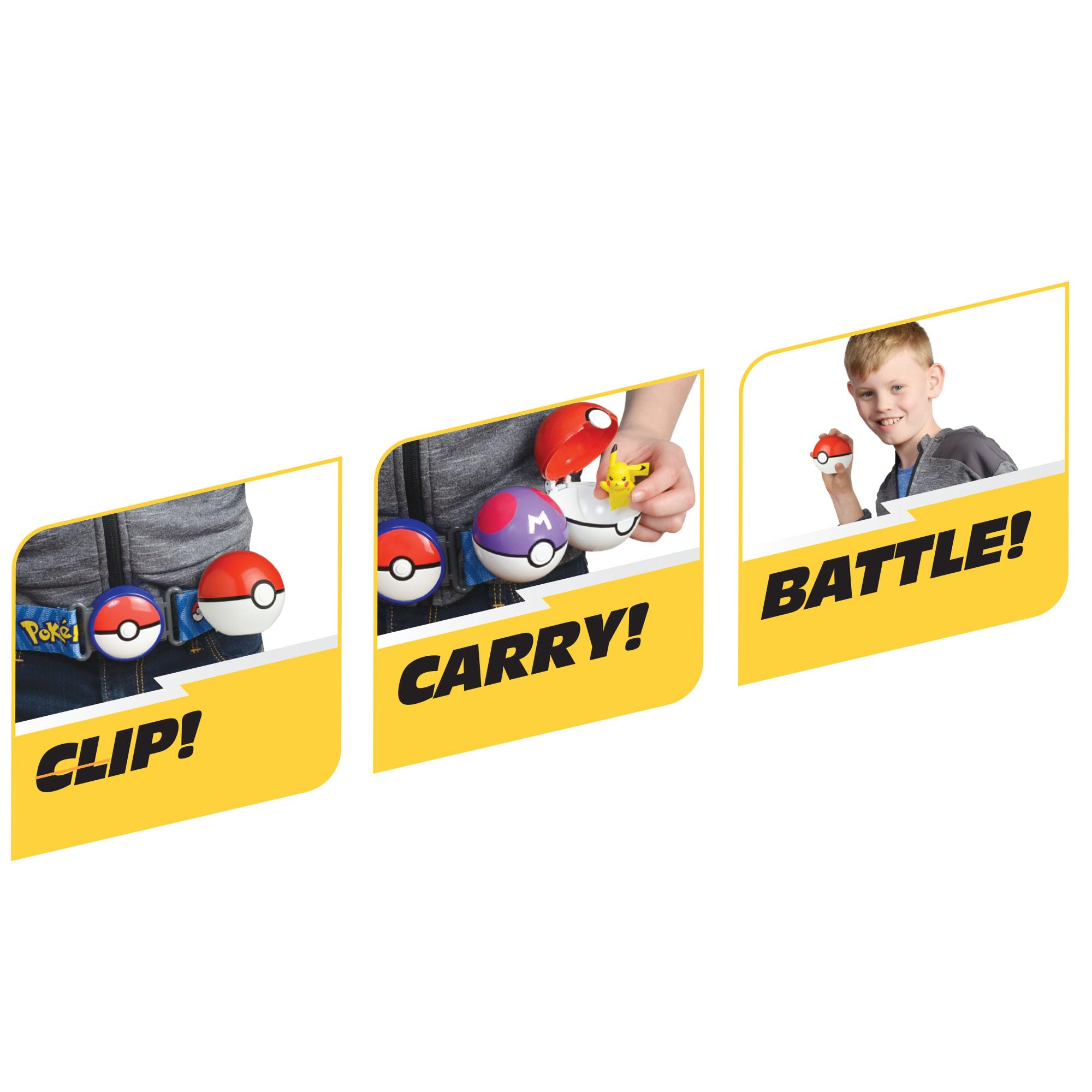 Pokémon Pikachu Clip ‘N’ Go Bandolier Set - Battle Ready with 2-Inch Pikachu Figure & Poké Balls 3
