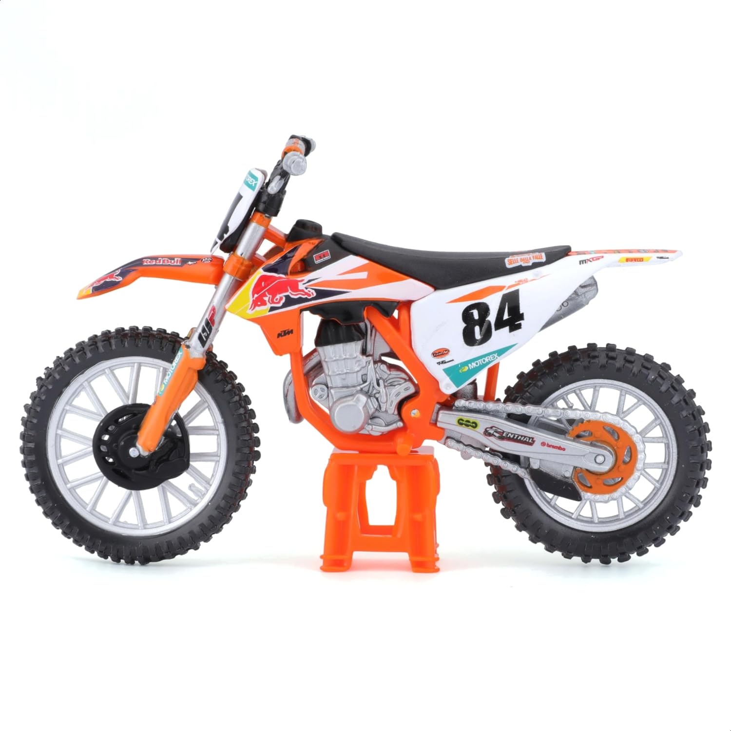 Bburago KTM 450 SX-F Factory Edition 2018 Diecast Model Motorbike 1:18 Scale Metal Orange 5