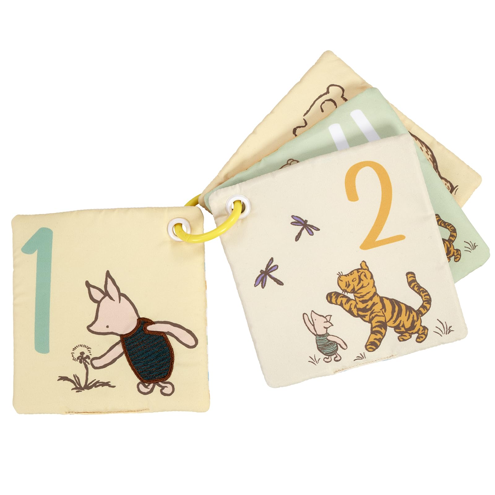 Rainbow Designs Disney Winnie the Pooh Baby Cloth Book - Touch and Feel Sensory Toy for 0-10 Years