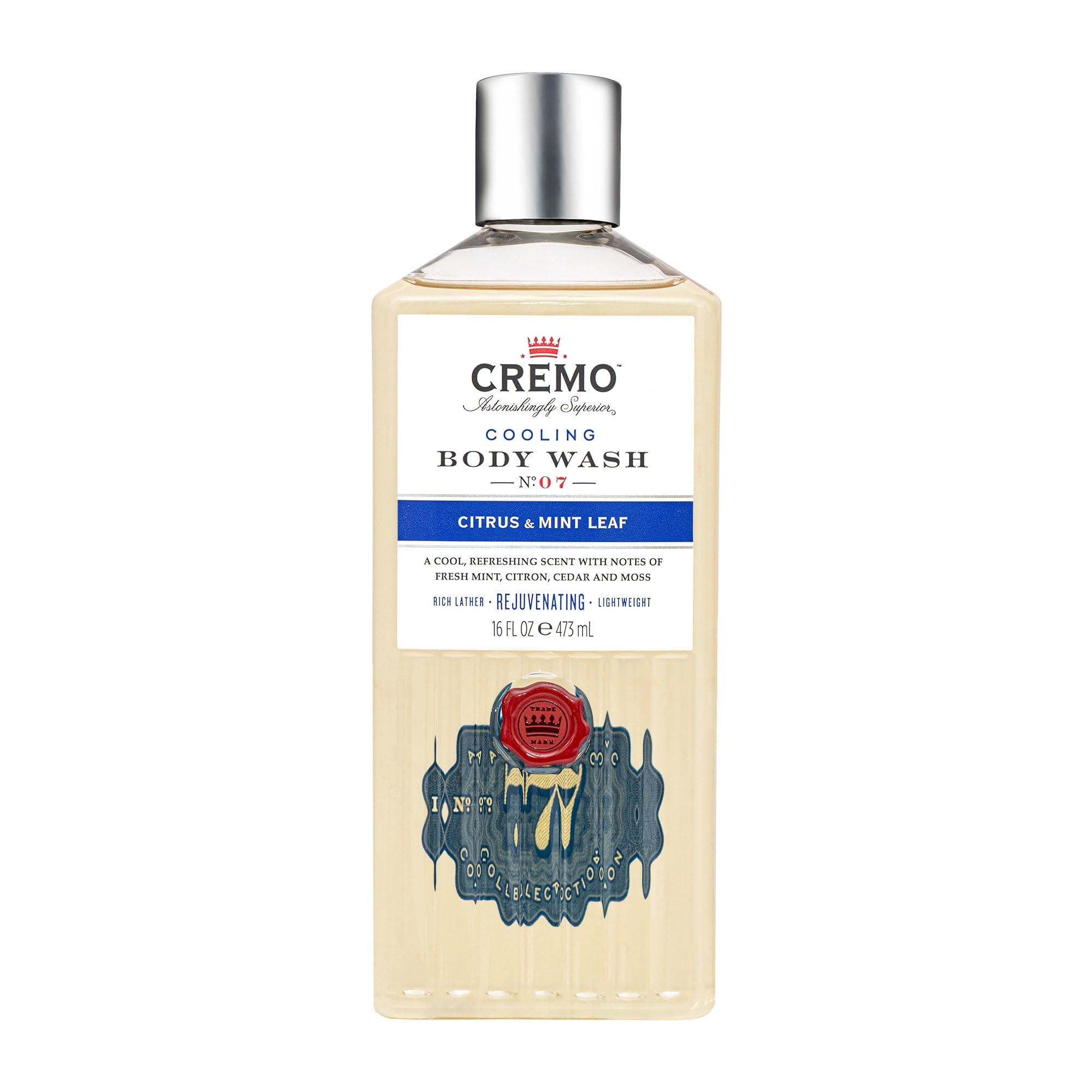 Cremo Cooling Body Wash for Men - Rejuvenating Citrus & Mint Leaf Scent - 473ml 1
