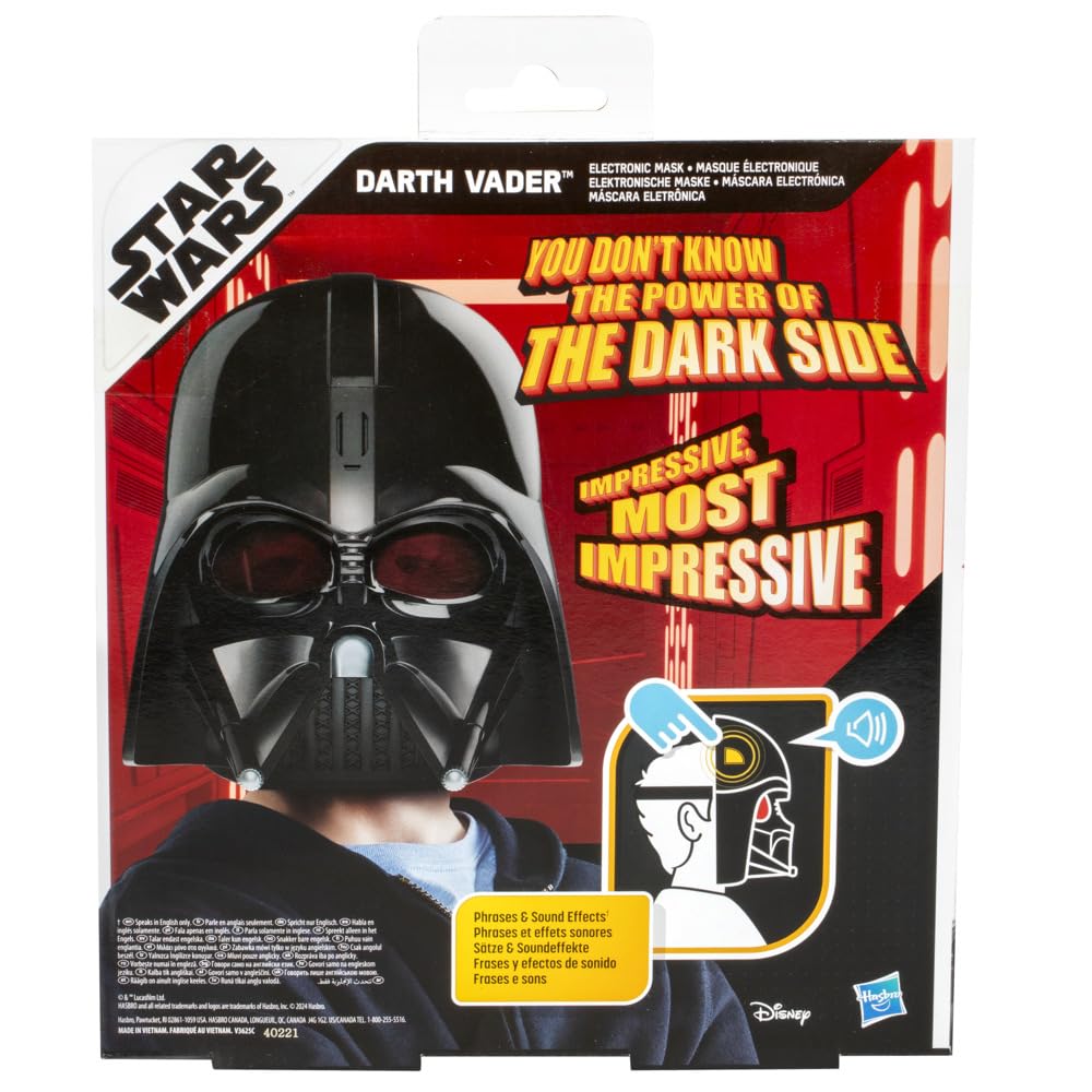 Star Wars Darth Vader Electronic Mask - Sound Effects & Phrases | Ages 5+ | Batteries Included 6