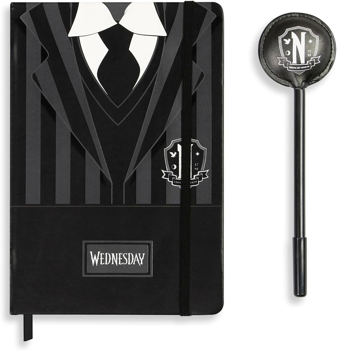 Karactermania Wednesday Uniform Gift Box with Diary and Fashion Ballpoint Pen (Black)