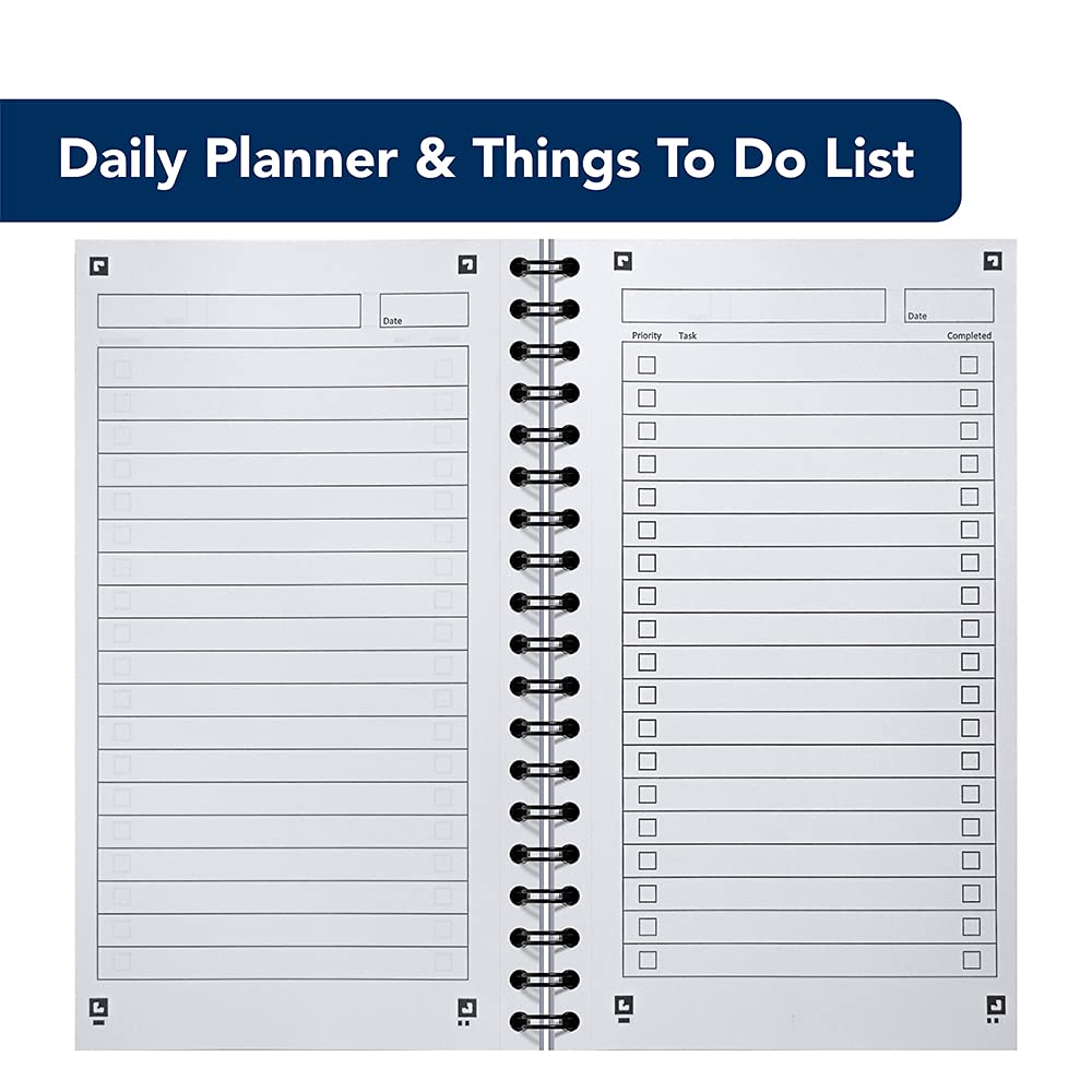 Oxford My Notes To Do List Notebook - Wirebound, 230 Page, Navy Blue | Scribzee Compatible