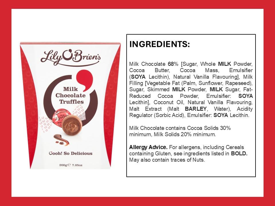 Lily O'Brien's Milk Chocolate Truffles - Individually Wrapped Chocolate Treats 5