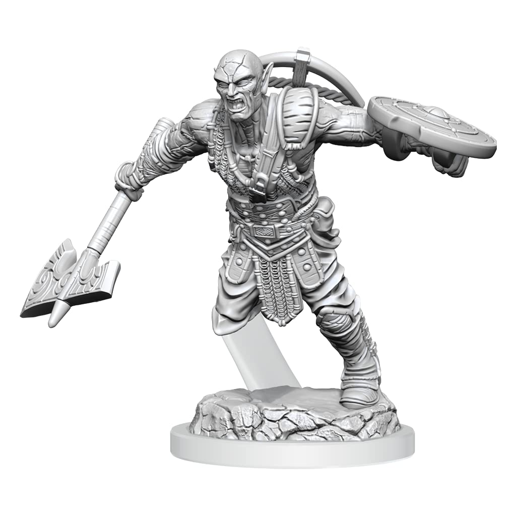 WizKids D&amp;D Nolzur's Marvelous Earth Genasi Fighter, unbemalte Miniatur