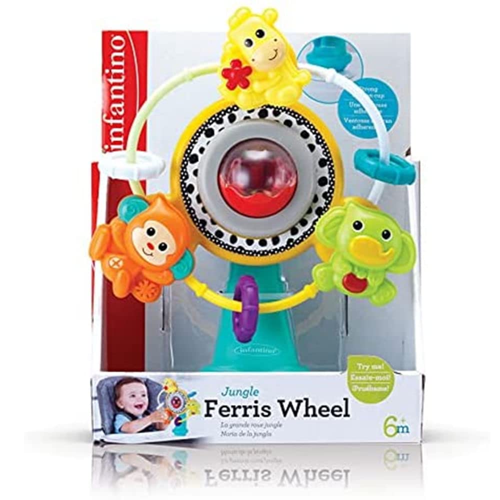 INFANTINO Jungle Ferris Wheel - Spinning High Chair Toy | BPA-Free | Ages 6-48 Months 3