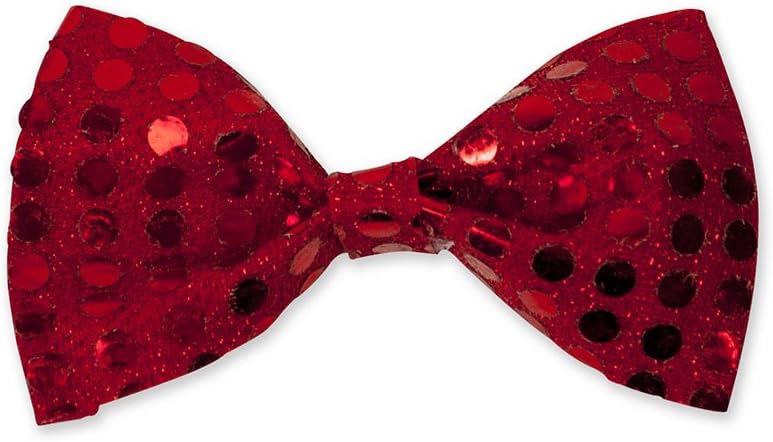 Bristol Novelty Sequin Red Bow Tie, One Size