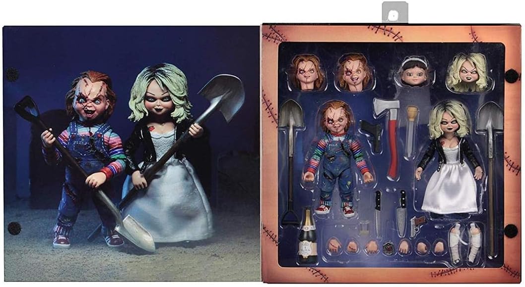 Chucky 42114 Chuck & Friends Ultimate Chucky & Tiffany 2 Pack (1998) - Collectible Action Figures - Multi-Colored