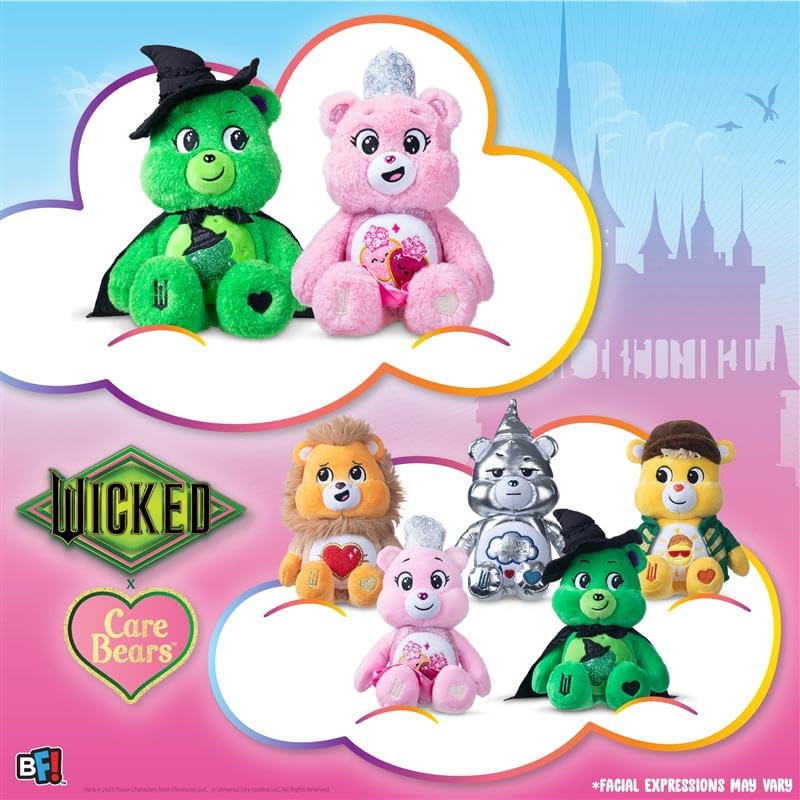 Care Bears x Wicked 22cm Plush – Love-a-Lot Bear as Glinda – Crown Edition