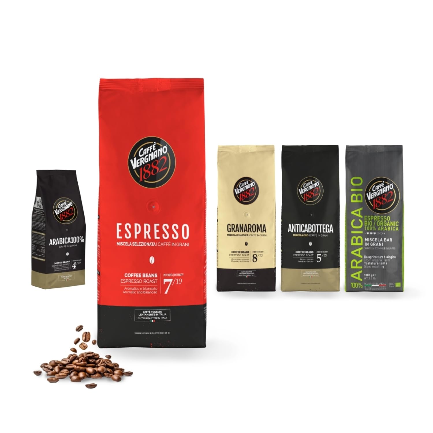 Caffè Vergnano 1882 Espresso Whole Bean Coffee - 1 kg Pack 3