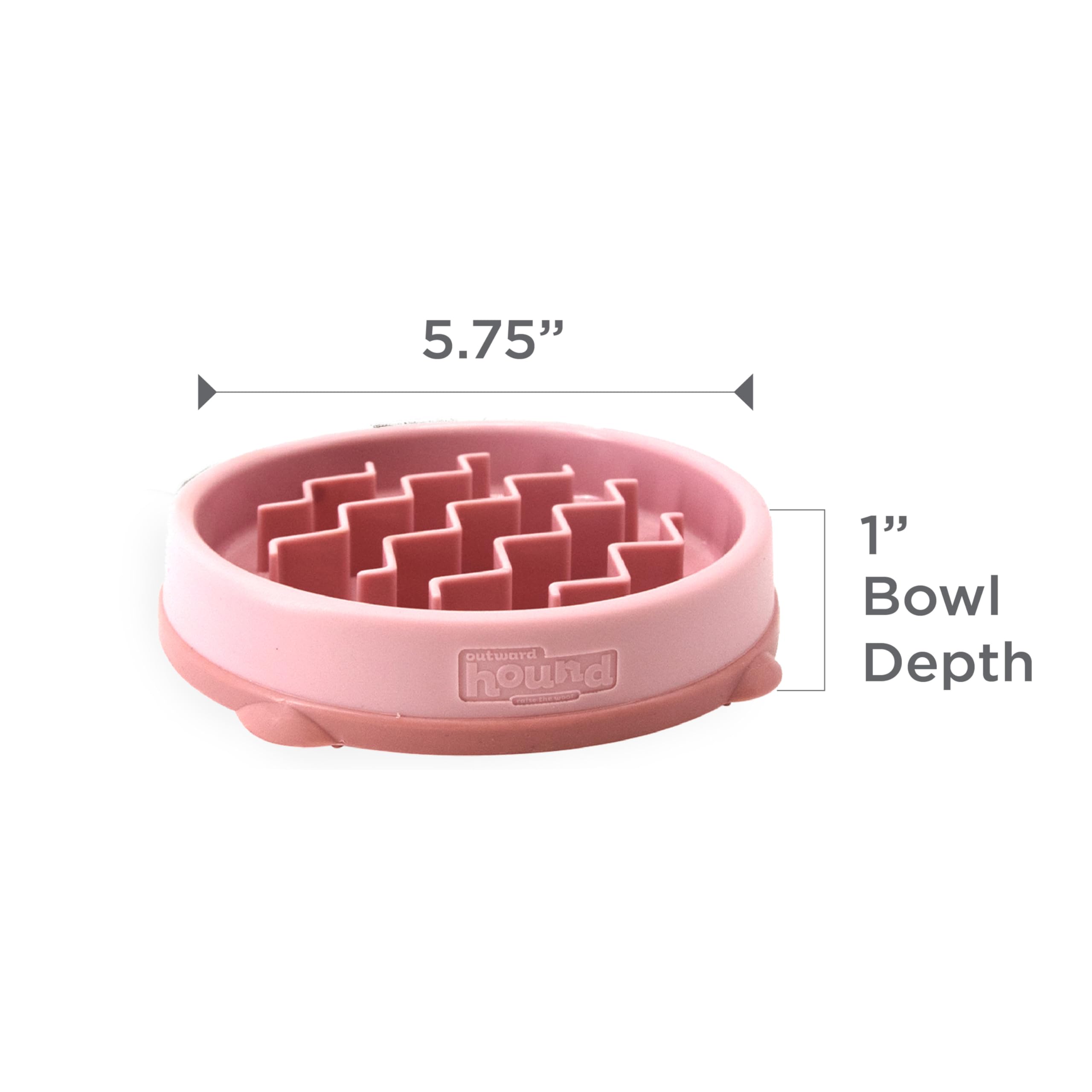 Outward Hound Puppy Slow Feeder Dog Bowl - Pink, Small Size | Nonslip Base | BPA-Free 7