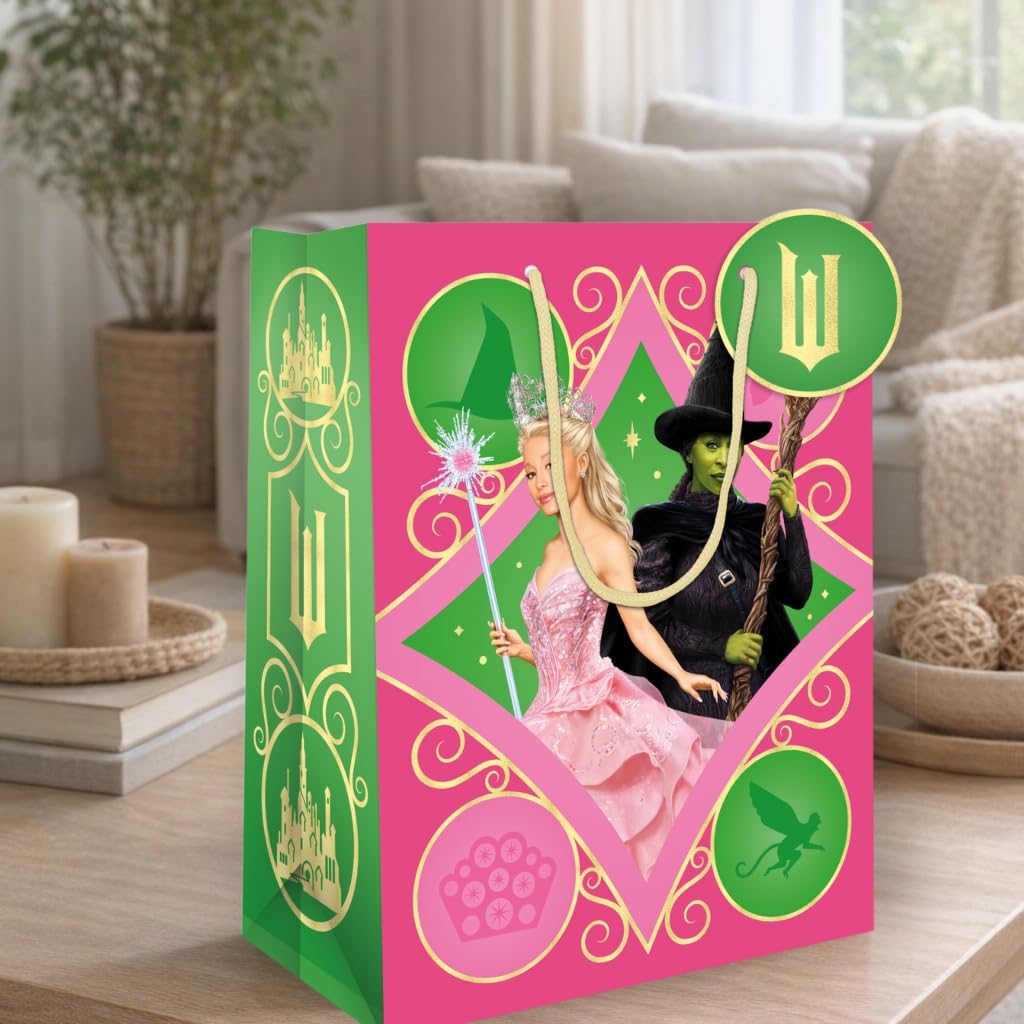 Danilo Promotions LTD Wicked Medium Gift Bag - Glinda & Elphaba Musical Theatre Fan Gift Wrap 2
