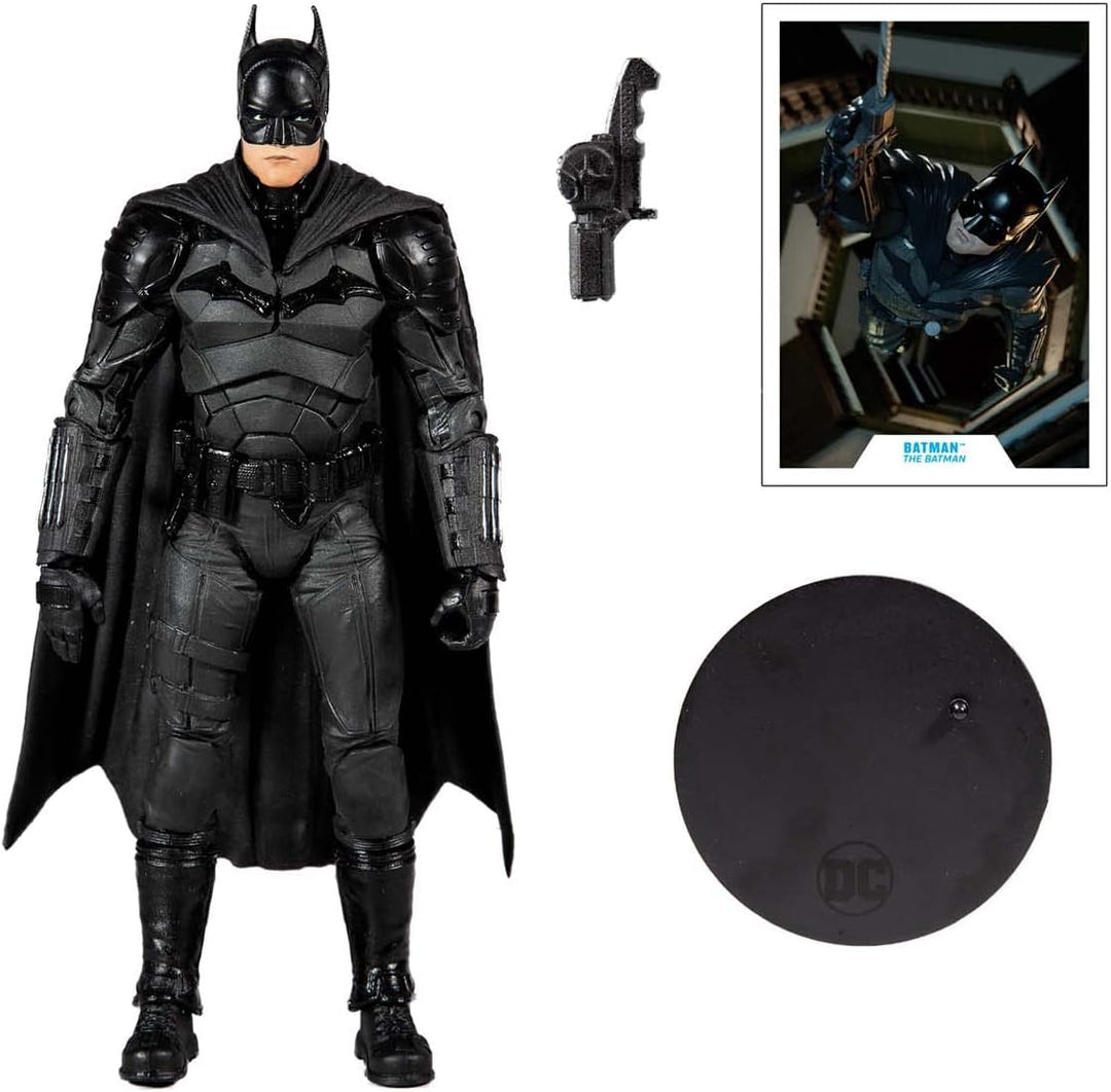 McFarlane DC Batman Movie 7-Inch Action Figure - Ultra-Articulated Collectible with Grappling Hook and Base