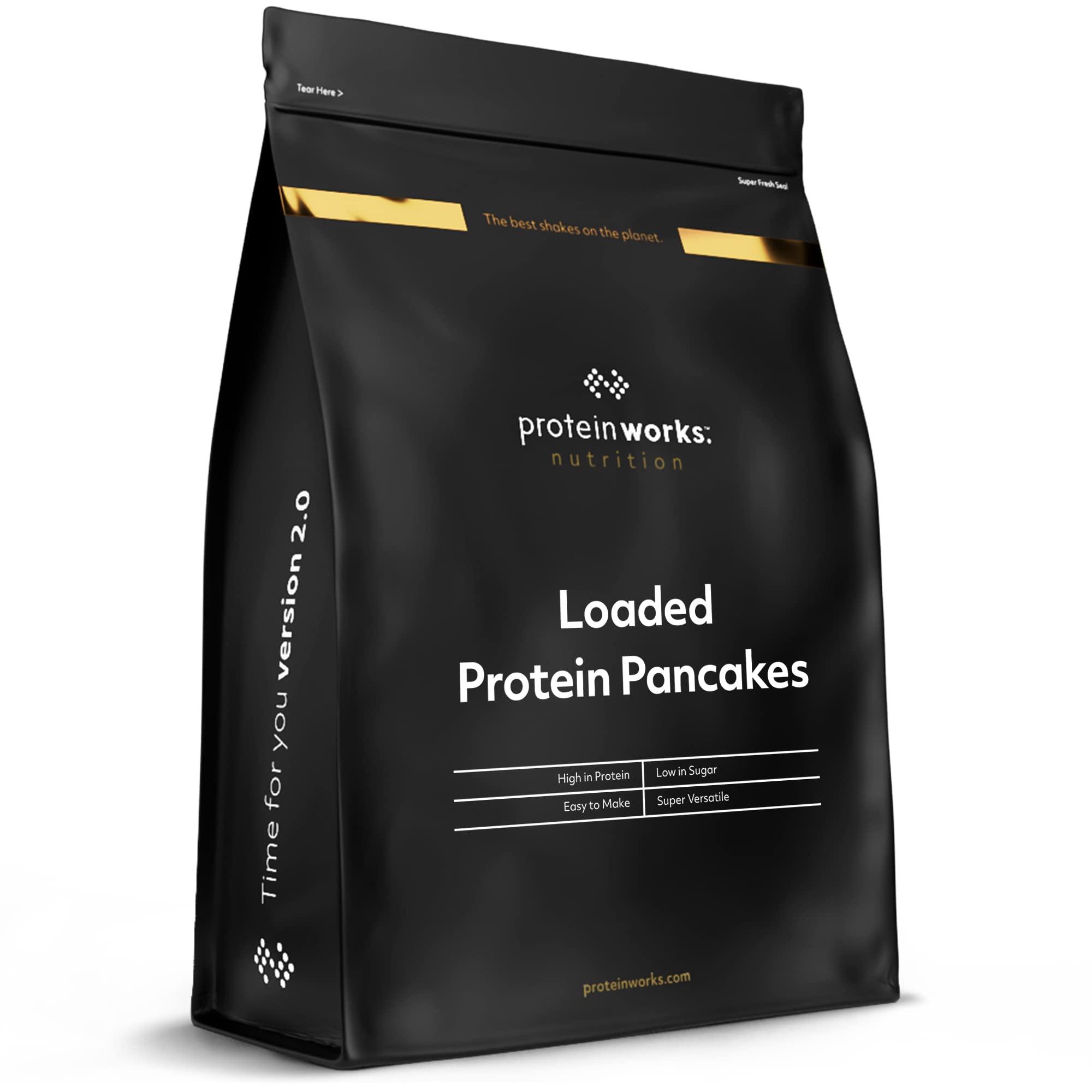 THE PROTEIN WORKS Loaded Protein Pancake Mix - High Protein, Low Sugar with Tri-Protein Blend 4
