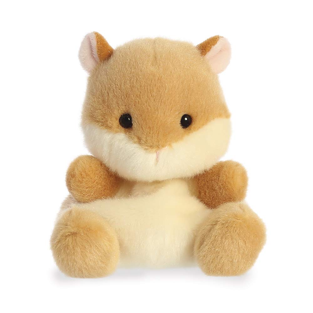 AURORA Palm Pals Happy The Hamster Soft Toy - 5 Inches, Beige, Squishy