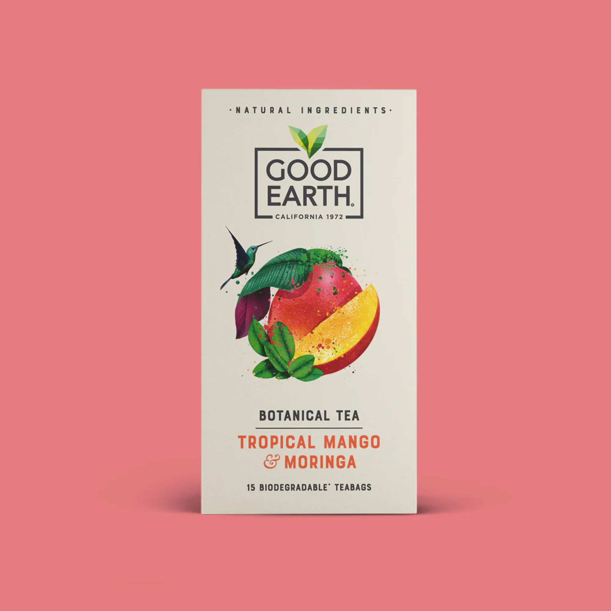 Good Earth Tea Co. Tropical Mango & Moringa Tea Bags - Refreshingly Natural