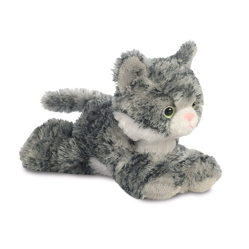 Aurora Mini Flopsies Lily The Grey Tabby - Soft Plush Toy for All Ages