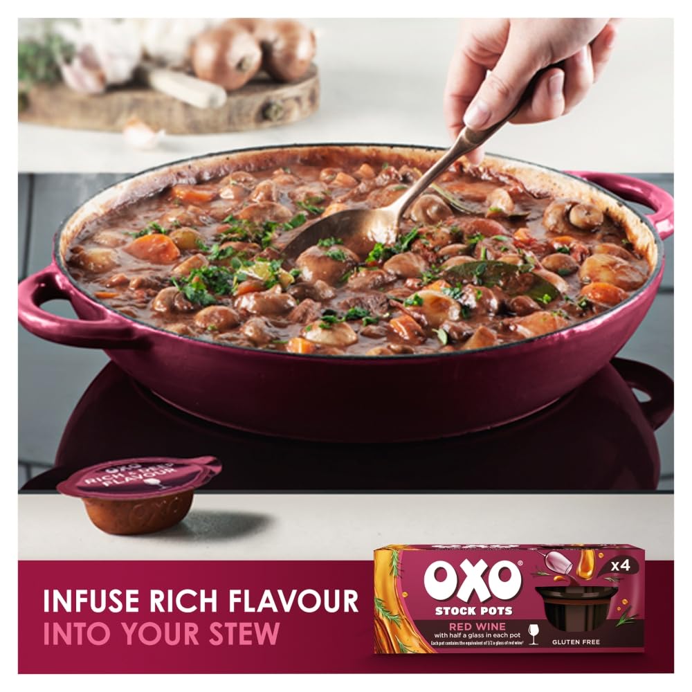 OXO Red Wine Stock Pots - Rich & Flavoursome Blend | 80g | 4 x 20g Pots 7