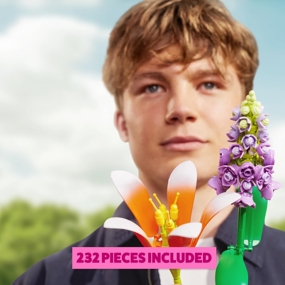 MAX Premium Flowers Building Bricks Collection - 10 to Collect, 210 Pieces per Capsule