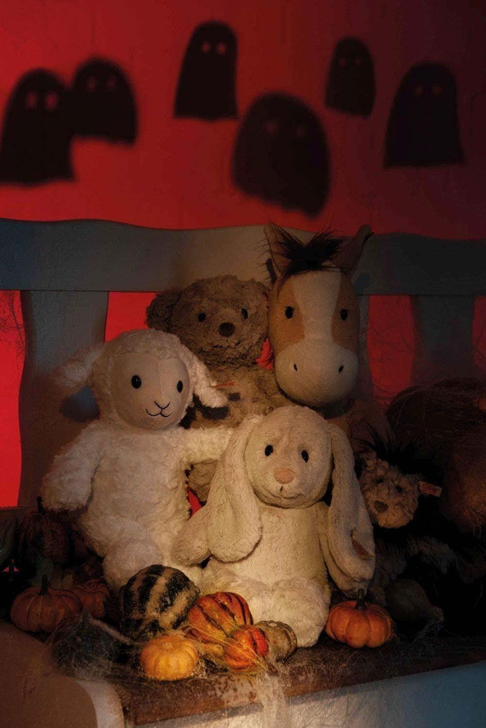 Steiff Soft Cuddly Friends Hoppie Rabbit - Plush Stuffed Animal, 28 cm, Light Grey