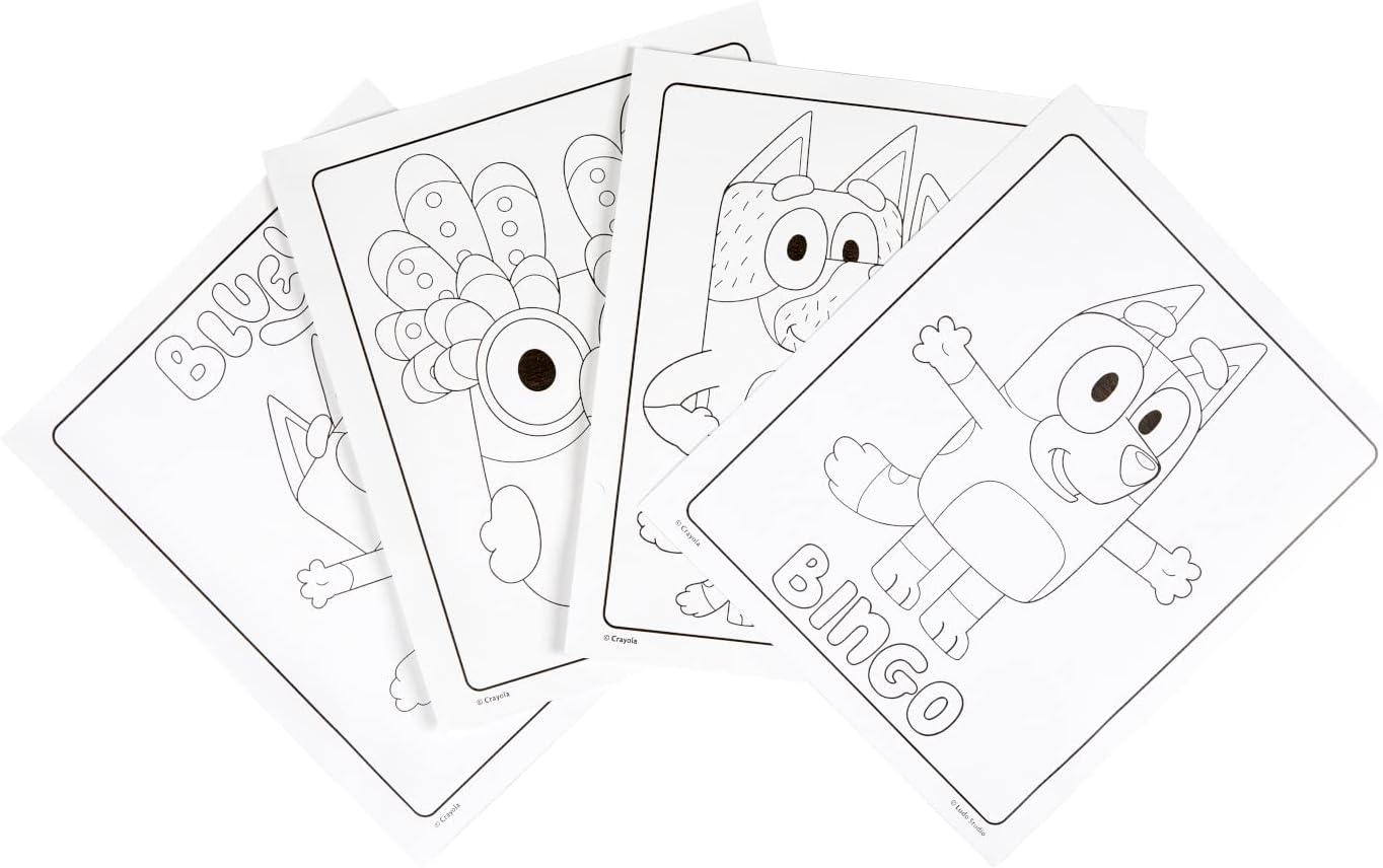 CRAYOLA - Bluey Colouring Mess-Free Book with 5 Markers 4