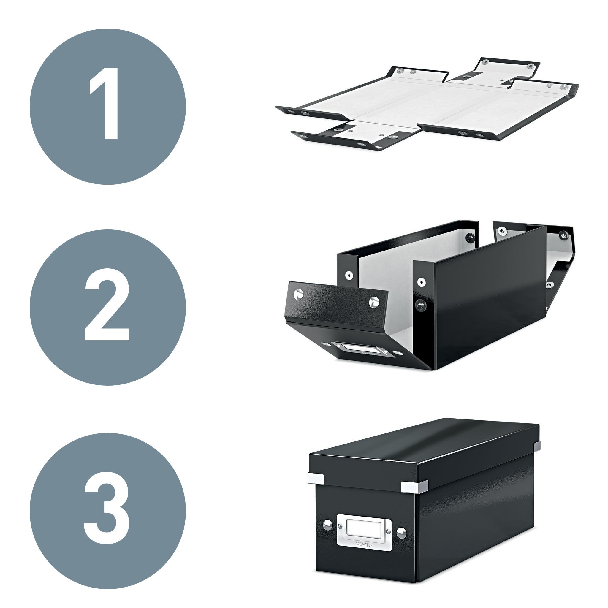 Leitz A4 Storage Box, Click and Store Range 60440095 - Medium, Black 2