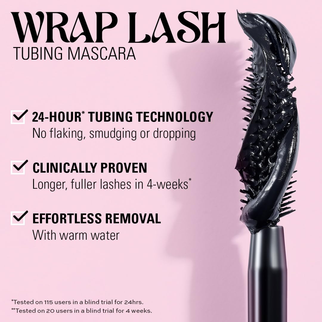 Revolution Beauty London Wrap Lash Tubing Mascara - 24-Hour Wear, Smudge-Proof, Black | 8.5 ml 5