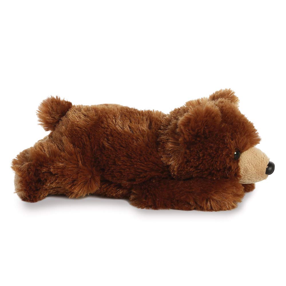 AURORA Mini Flopsie Grizzly Bear Stuffed Toy - Brown Plush | 8 Inch | Suitable from Birth 2