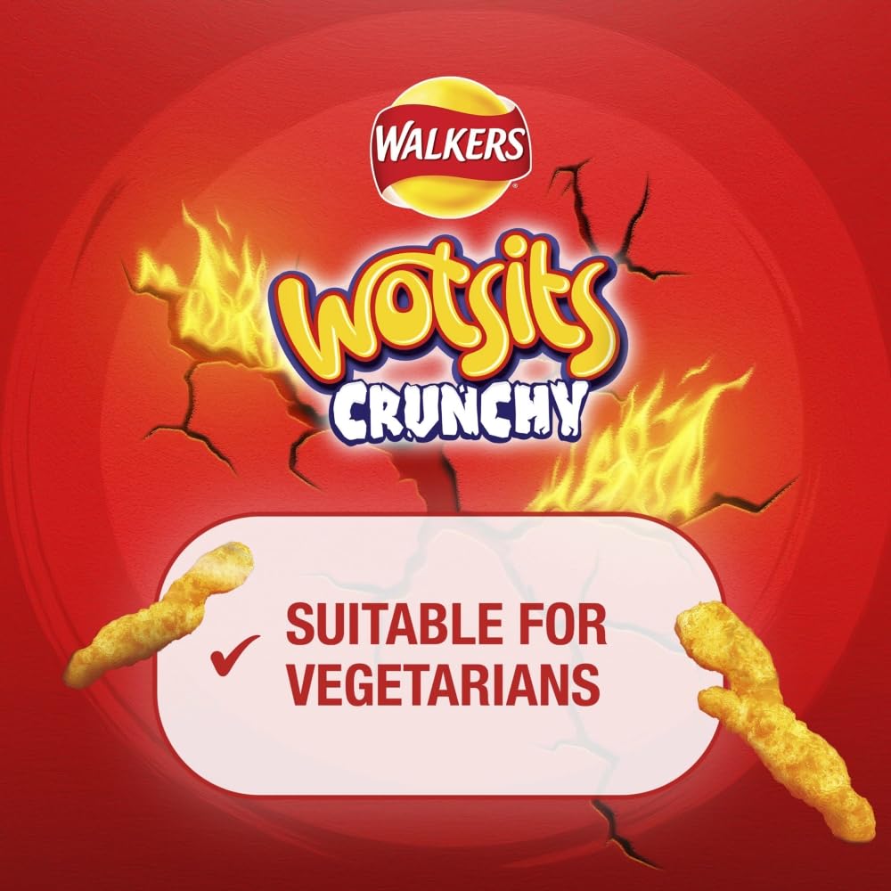 Walkers Wotsits Crunchy Sweet & Spicy Sharing Snacks Crisps 140g