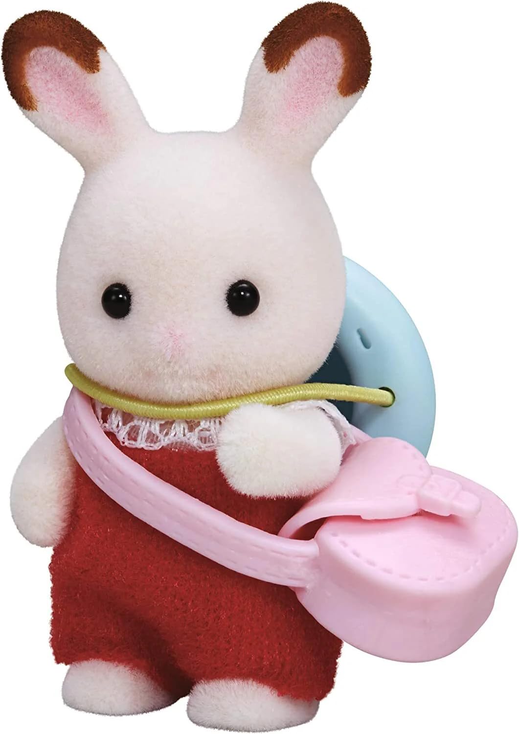 Sylvanian Families Chocolate Rabbit Baby Figurine 5405 | Posable Doll with Removable Accessories