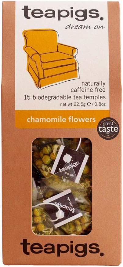 Teapigs - Chamomile Tea Made With Whole Flowers (3 Packs of 15 Tea Bags, Total 45 Tea Bags)