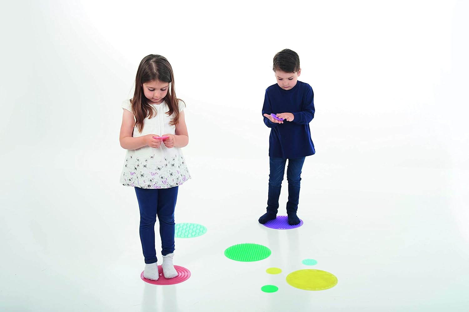 TickiT SiliShapes Sensory Circle Set - 10 Textured Silicone Circles for Tactile Play & Exploration 3