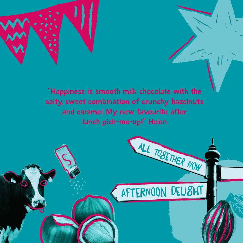 Montezuma - Happiness 35% Cocoa Milk Chocolate with Salted Caramelised Hazelnuts 90g