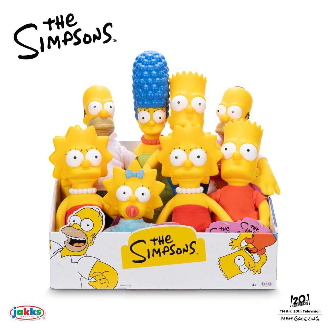 The Simpsons Lisa Plush 20cm - Officially Licensed JAKKS Pacific Soft Doll 9