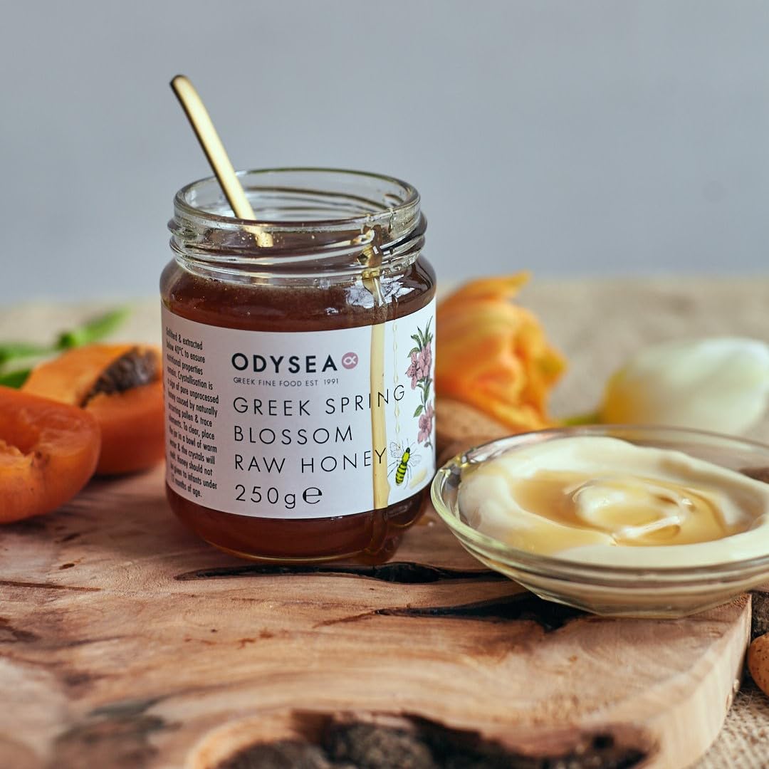 Odysea Greek Spring Flower Blossom Honey, 250g - Cold-Extracted Unfiltered Raw Honey 3