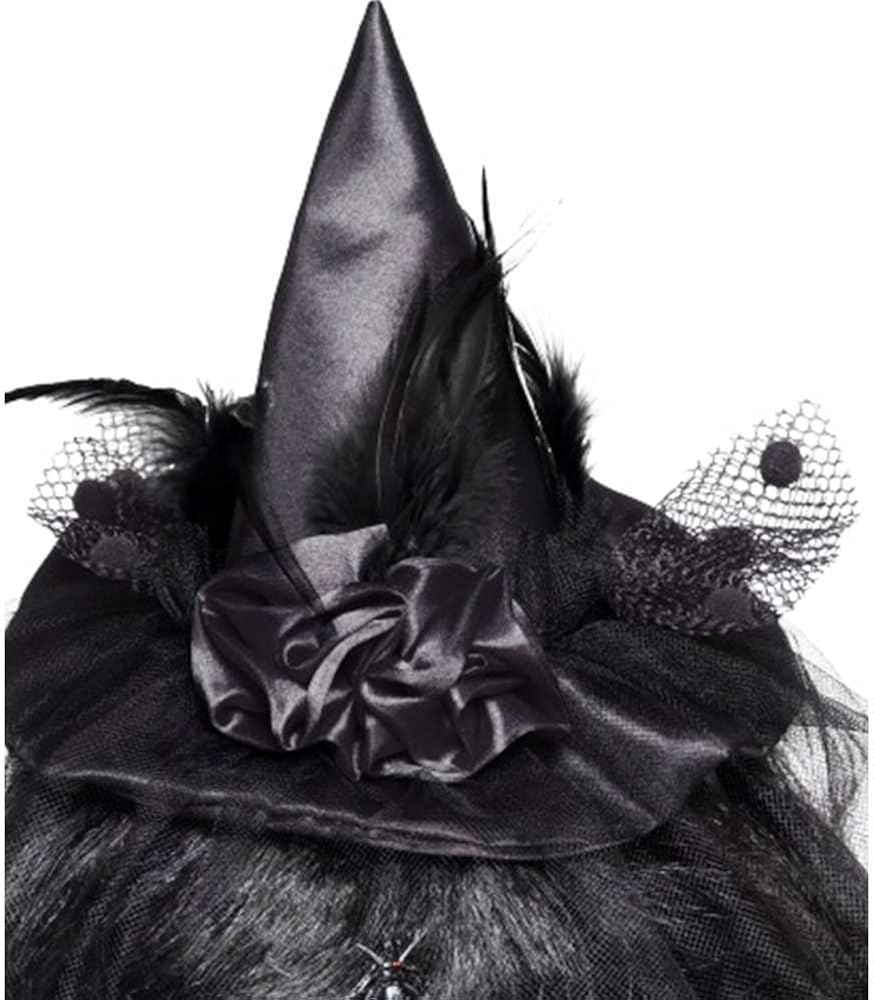 Smiffys Witch Hat Mini - Black Costume Accessory on Headband