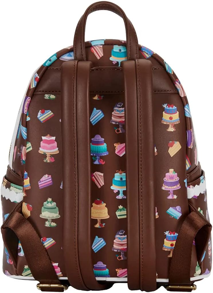 Loungefly Disney Princess Cakes Mini Backpack Shoulder Bag (Brown Leatherette)