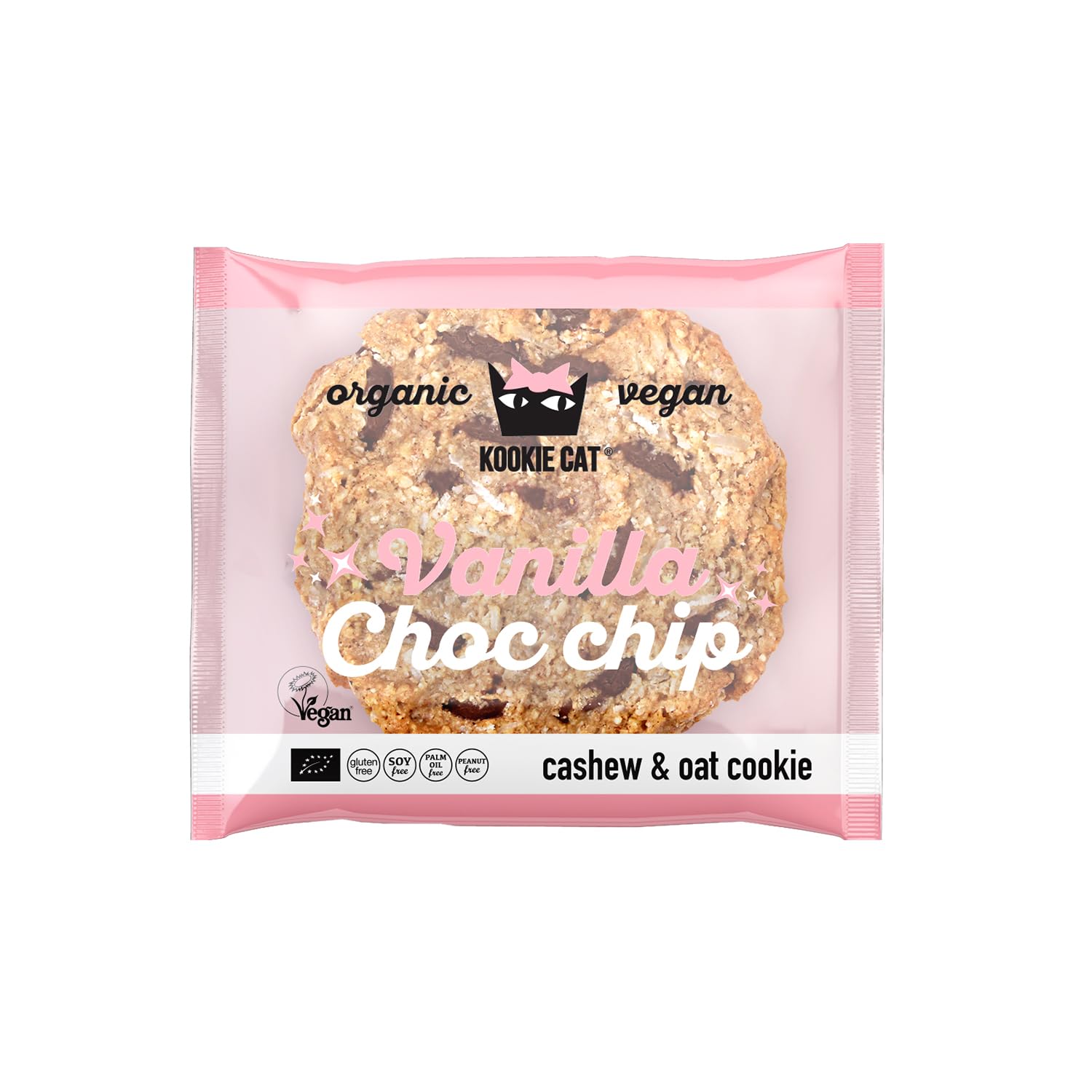 Kookie Cat Vanilla Choc Chip - Individually Wrapped Vegan Gluten-Free Cookies 3