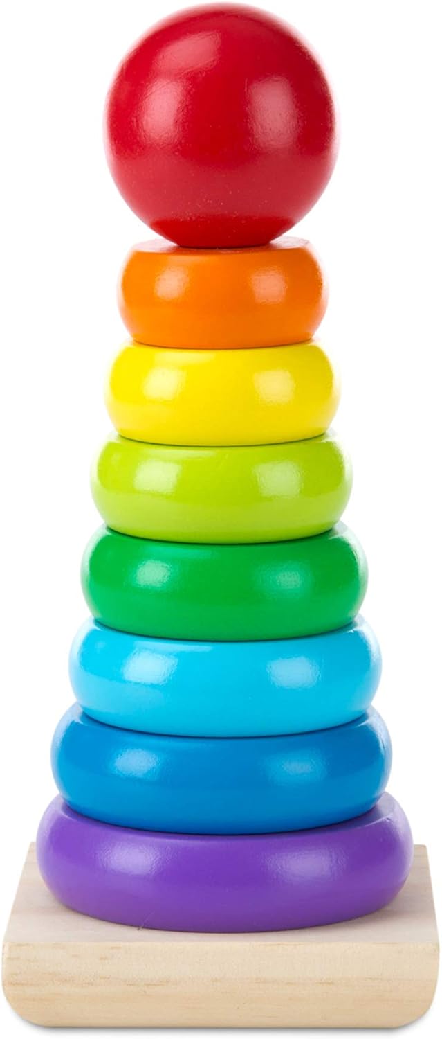 Melissa & Doug Rainbow Stacker - Educational Wooden Toy for Toddlers 18M+